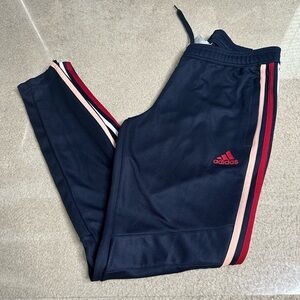 ADIDAS NAVY BLUE STRIPED TAPERED PANTS WENS SZ S NWT